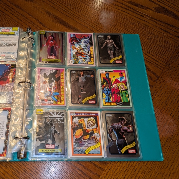 Marvel Cards Binder Superheroes Villains Marvel Trading Cards Collection Lot Marvel Cards Binder Superheroes Villains Marvel Trading Cards Collection Lot
